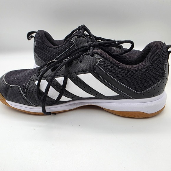 Adidas Men's GY7648 Black White Indoor Court Shoes Sneakers Size 10.5 - Picture 4 of 12